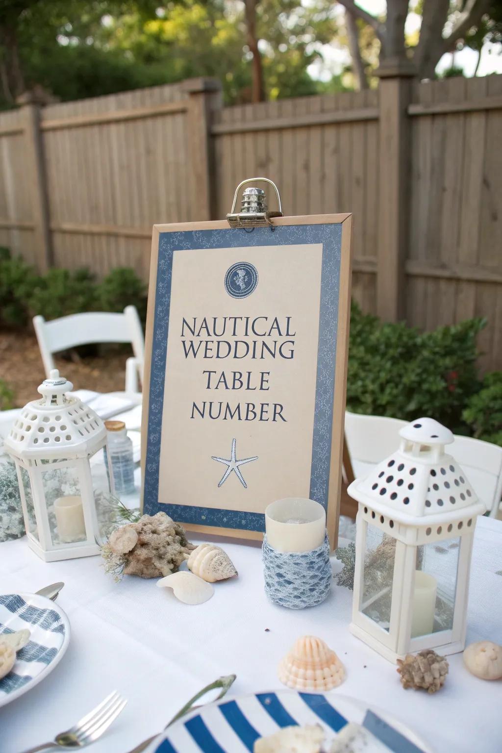 Backing boards inject an aquatic and playful element into your wedding tables.