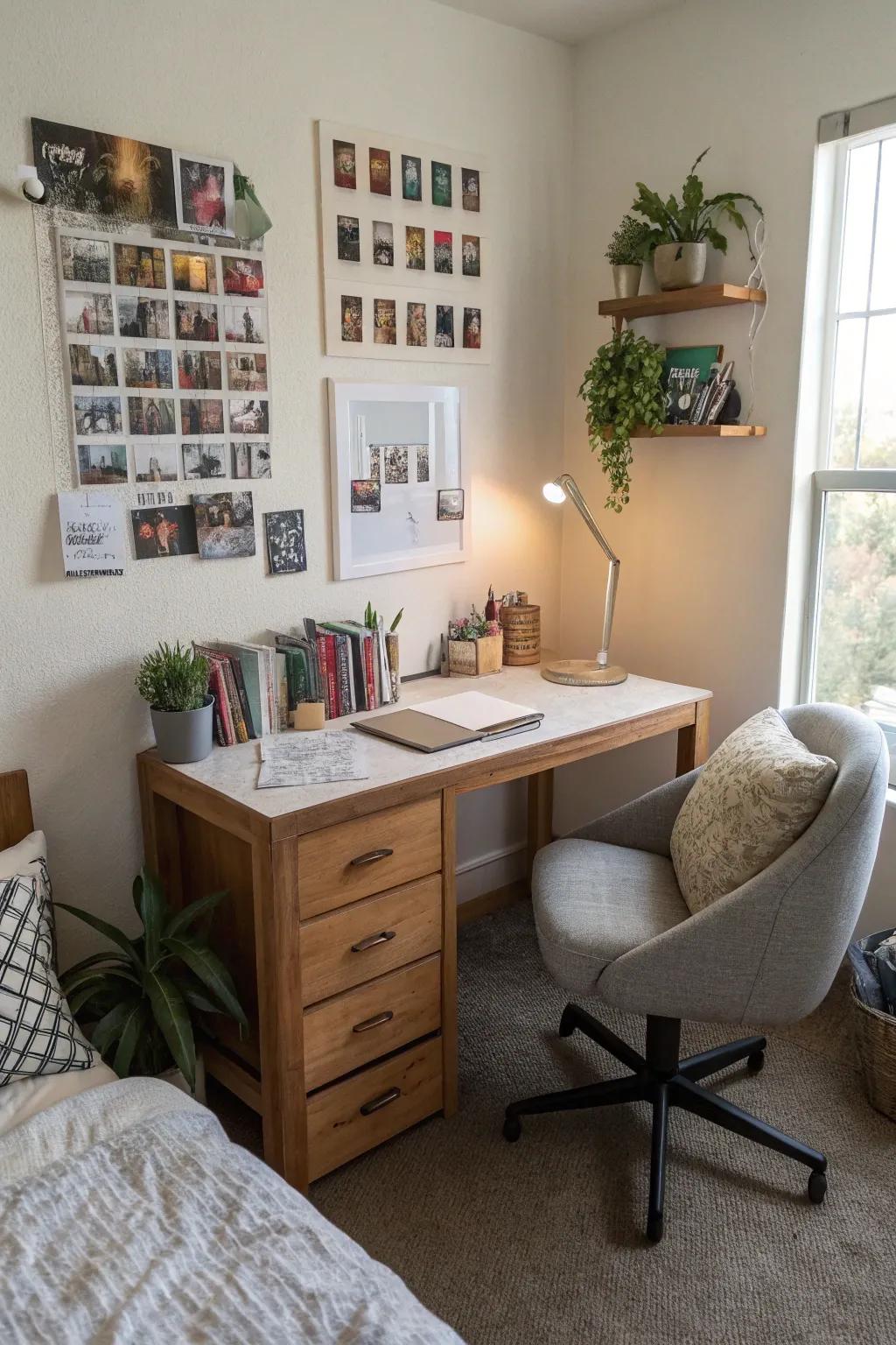 A functional study space fosters productivity.