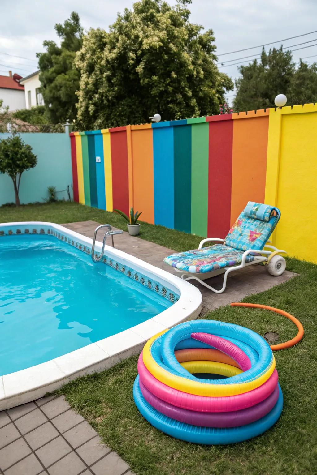 Bright colors bring energy and fun to your pool area.