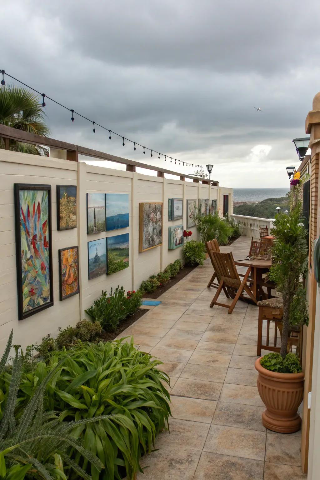 Outdoor art elevates gardens and patios, infusing them with beauty and a personal touch.