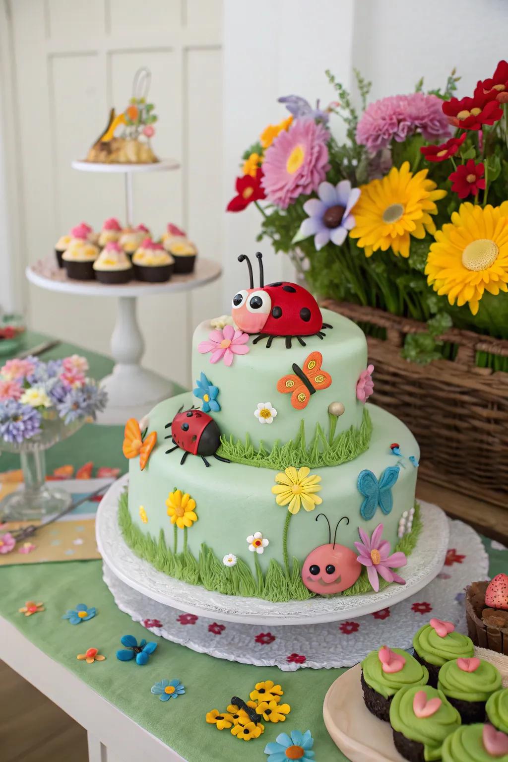 A pest-inspired cake that features charming tiny creatures.
