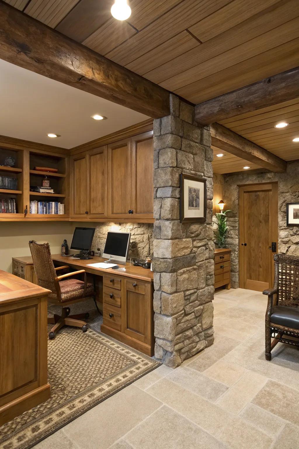 Natural things make your office feel warm and grounded.