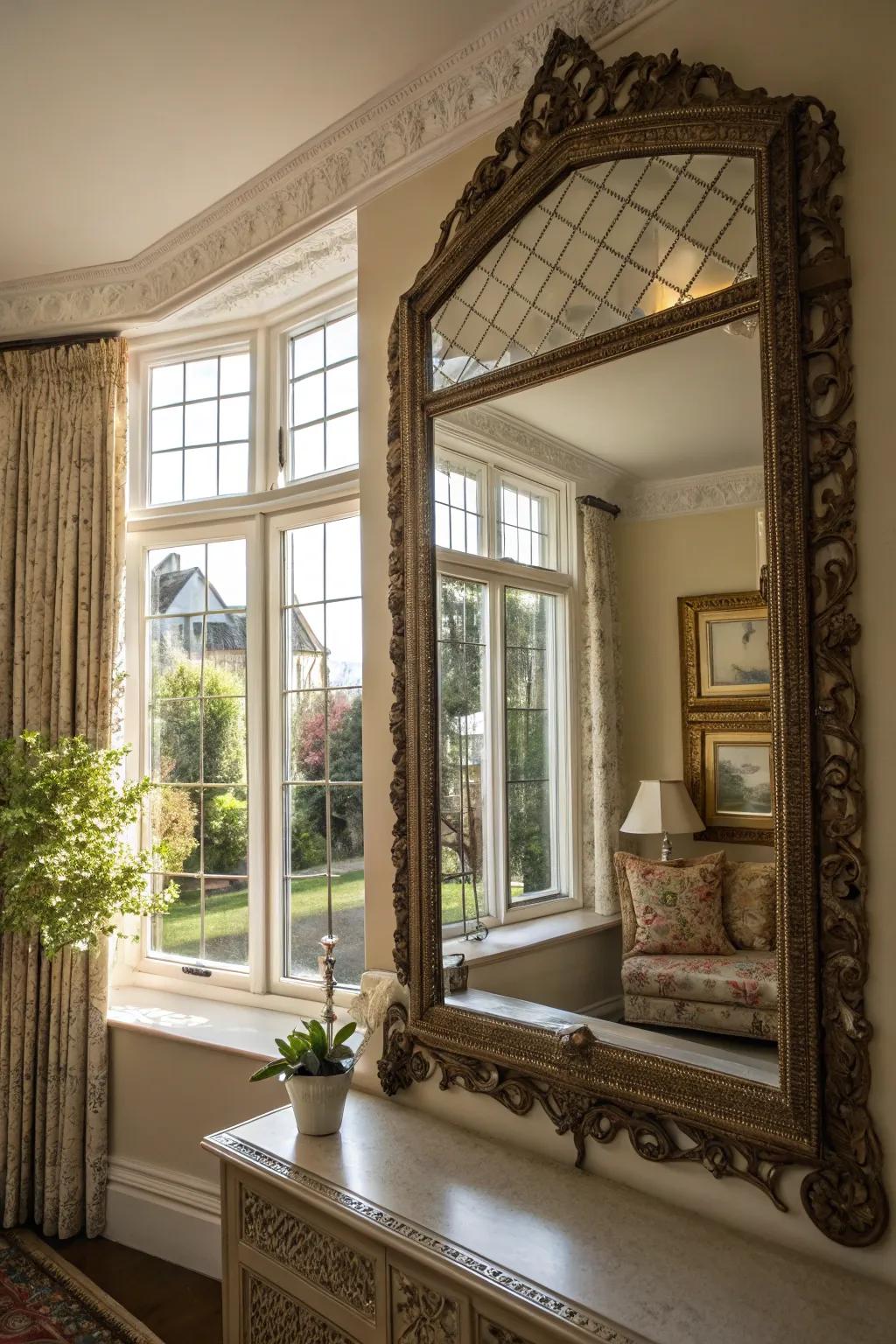 Mirrors enhance light and expand your room's feel.