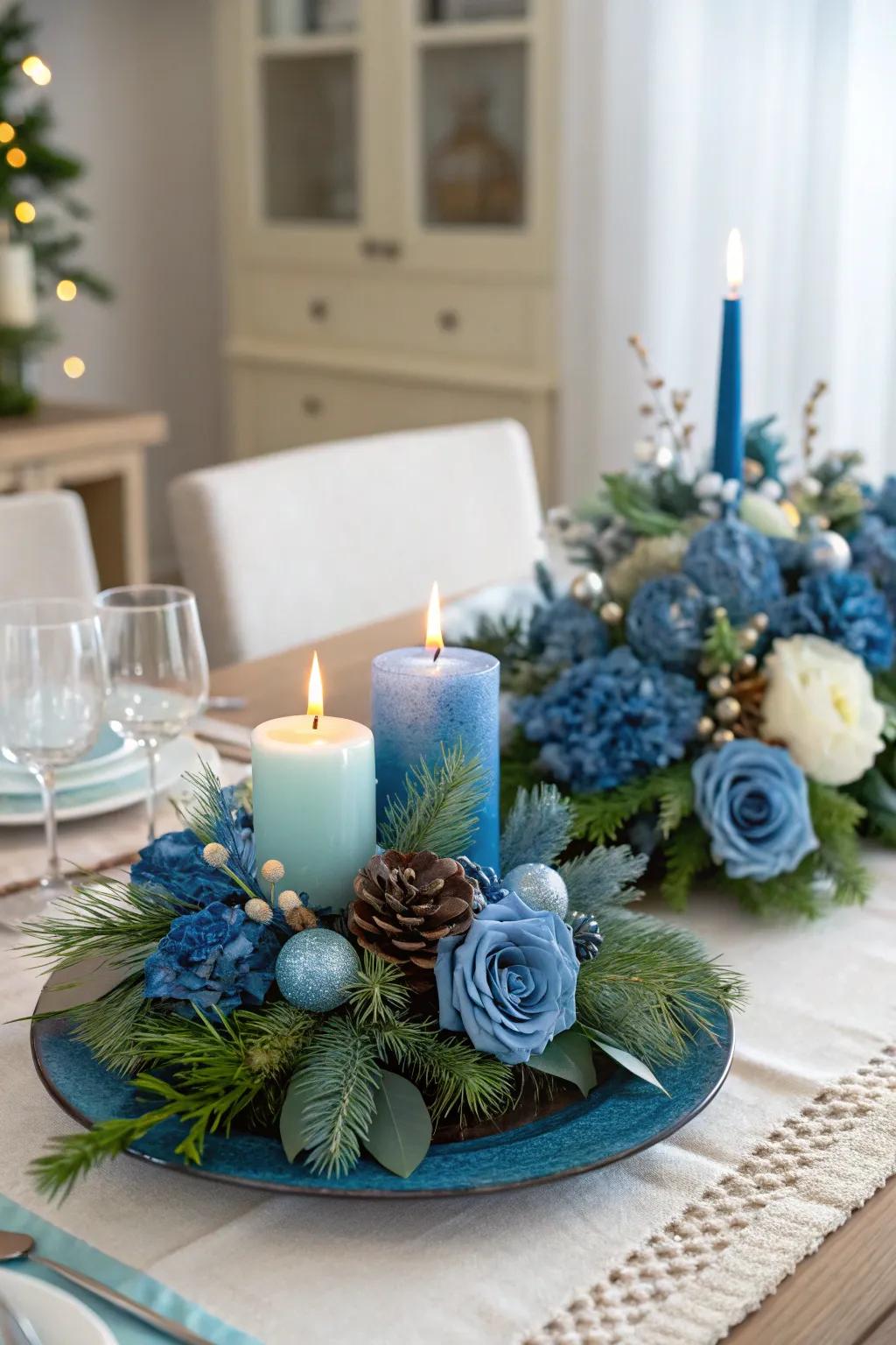 Attention-grabbing azure holiday focal pieces