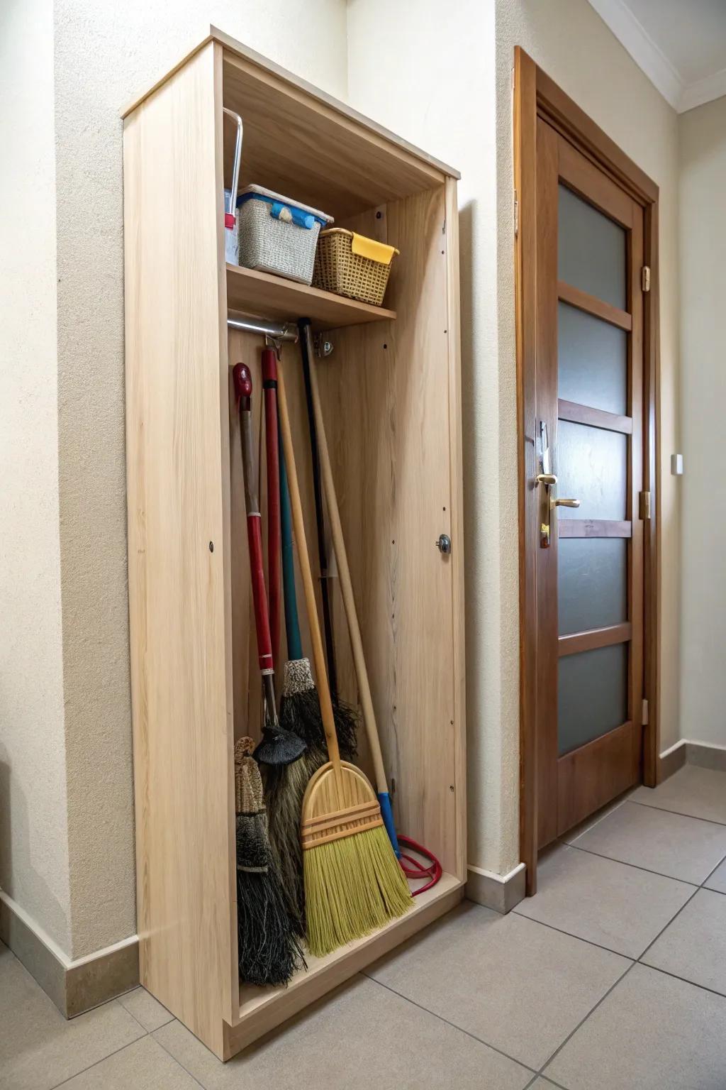 Narrow cabinets that make the most of tight spaces.