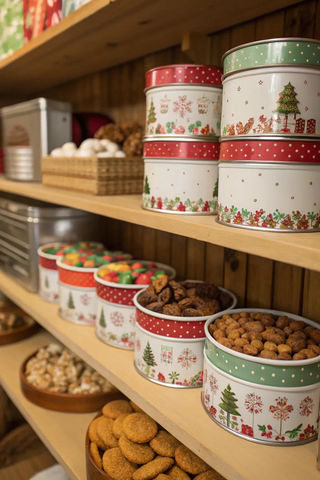 Tins that look good are a stylish way to store things.