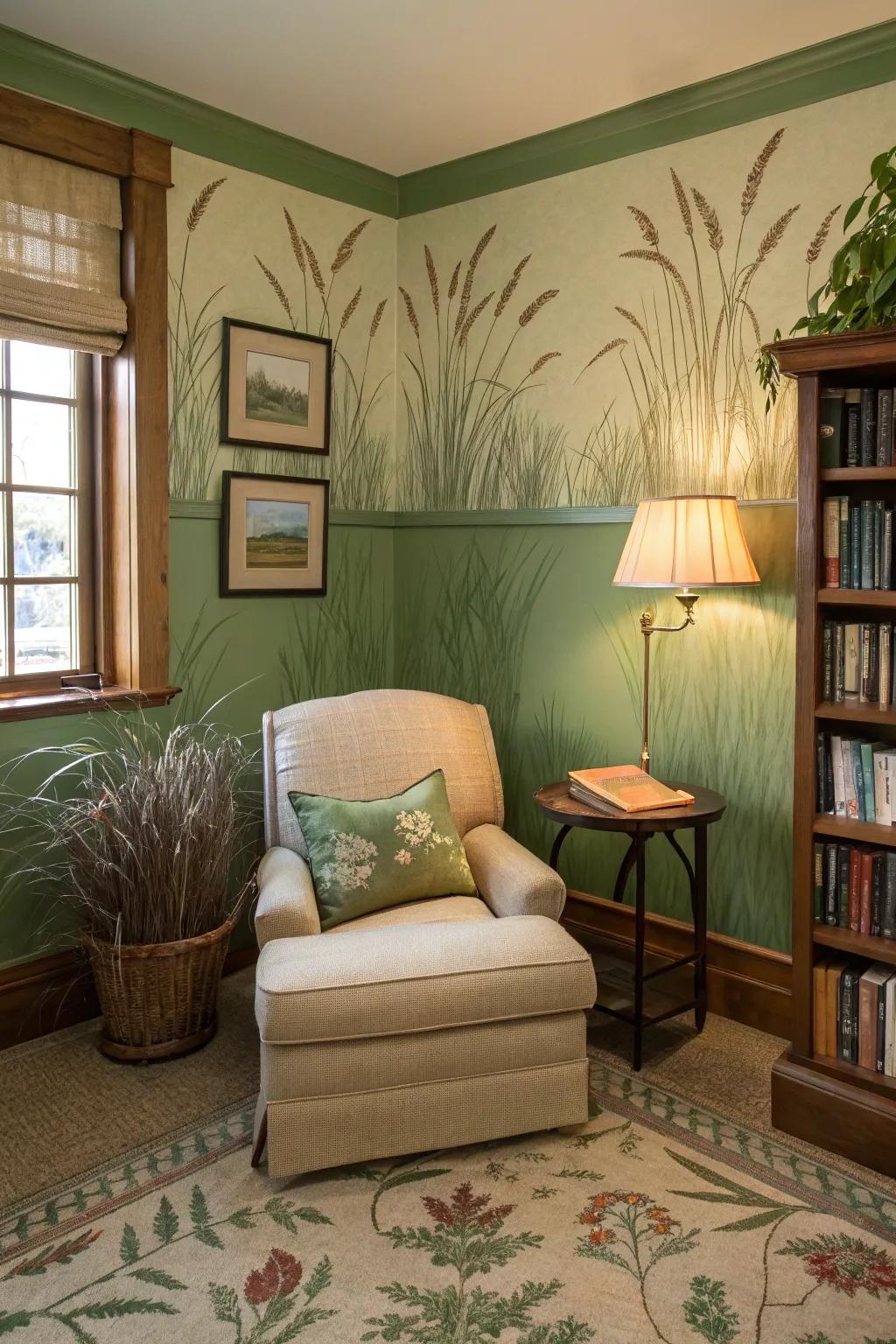 Dune grass verdant promotes relaxation and calm.