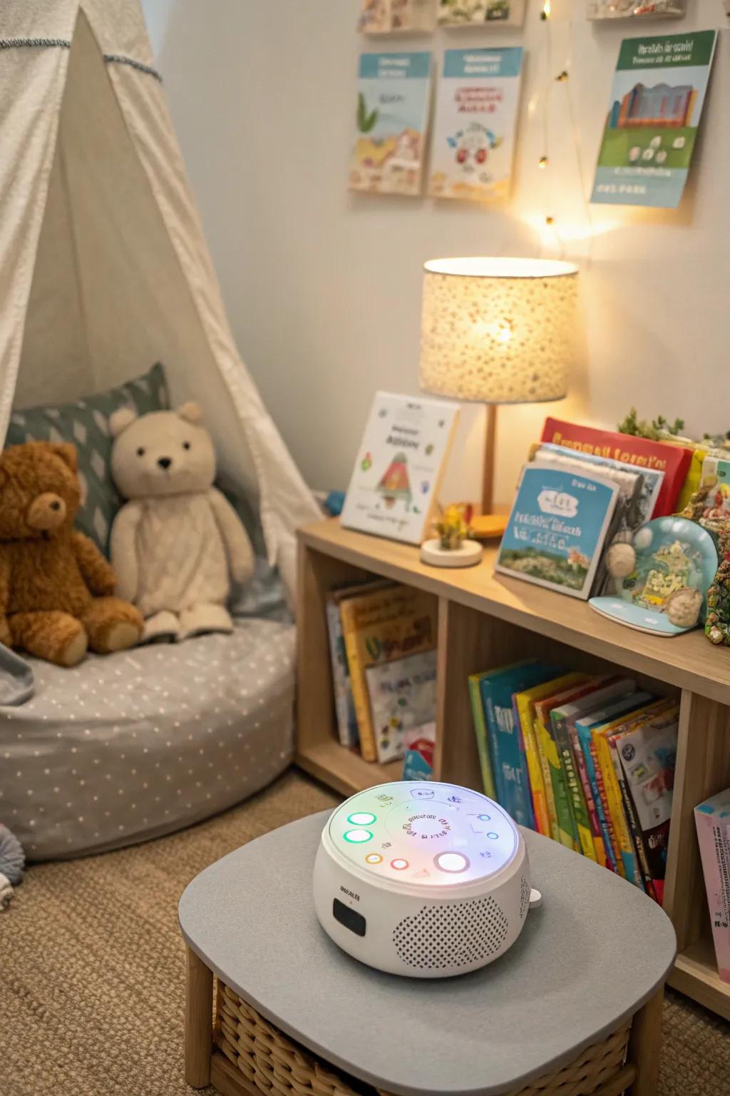 Nature sounds create a serene and comforting atmosphere.