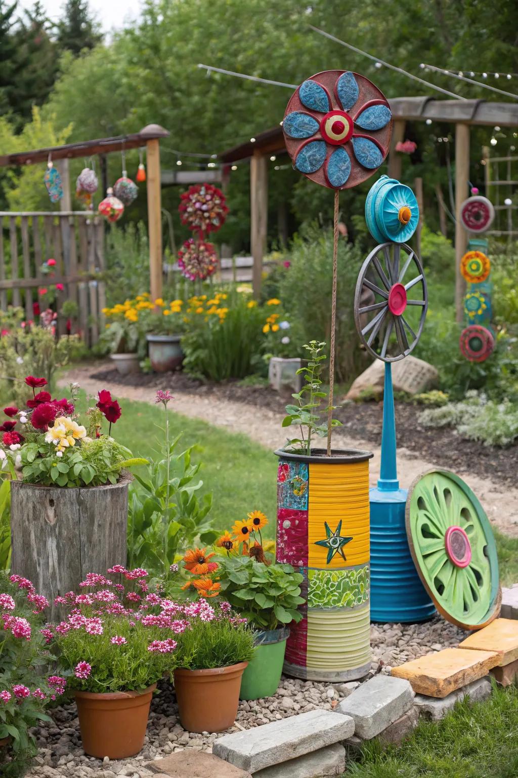 Handmade garden art infuses personal flair and creativity into your space.