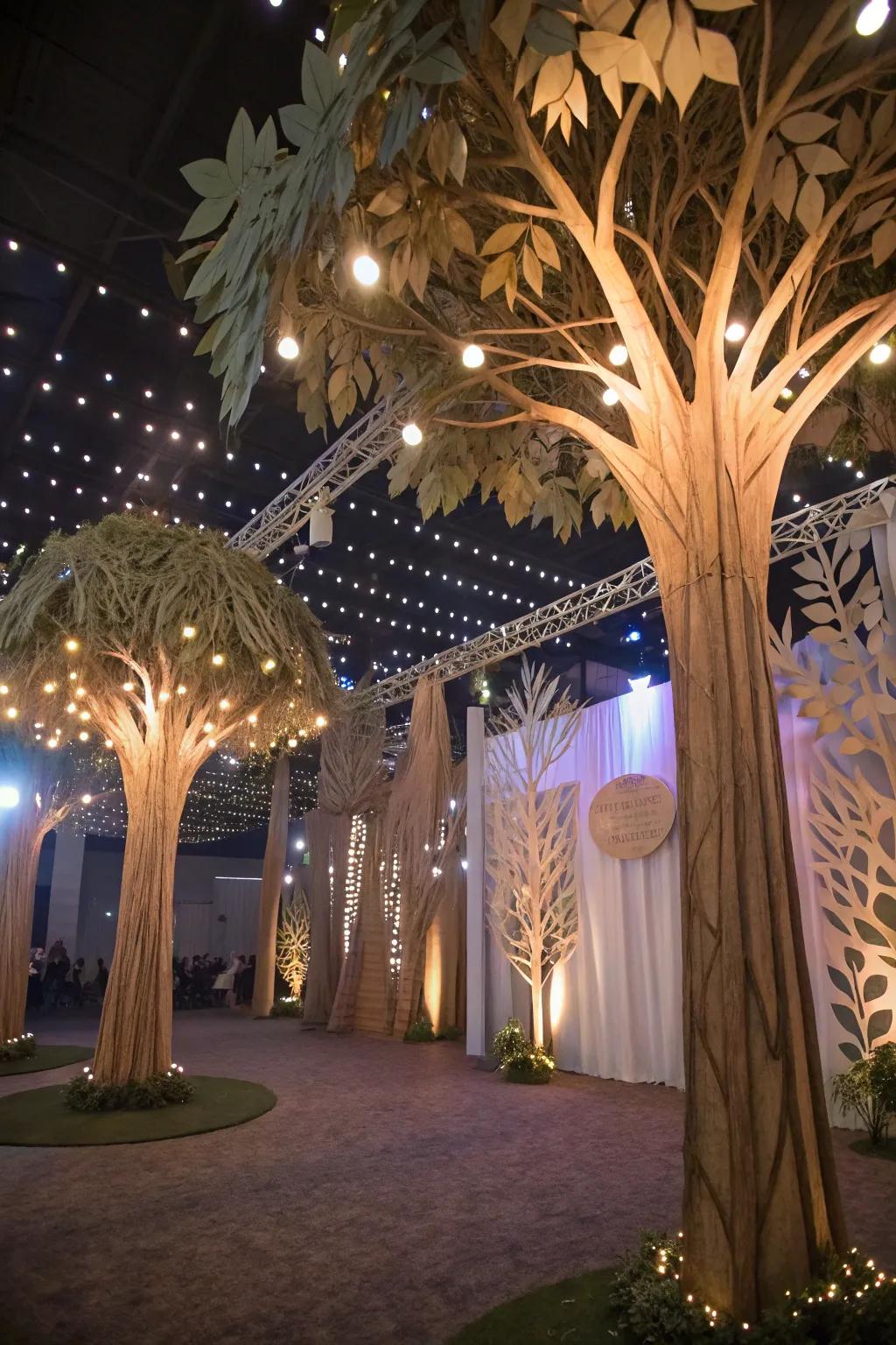 An enchanting forest setting designs a surprising wow factor.