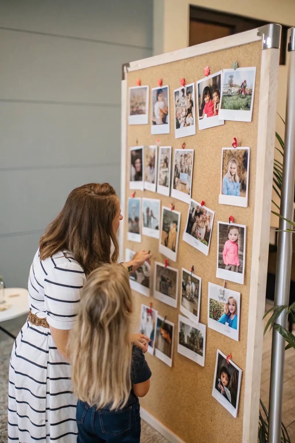 An interactive board for a dynamic portrait presentation