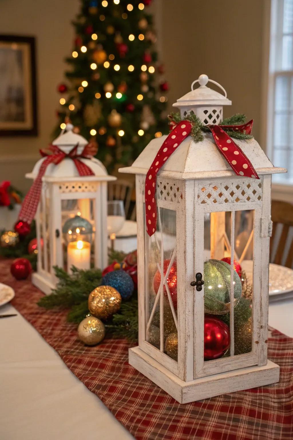 Lights make versatile festive adornments.