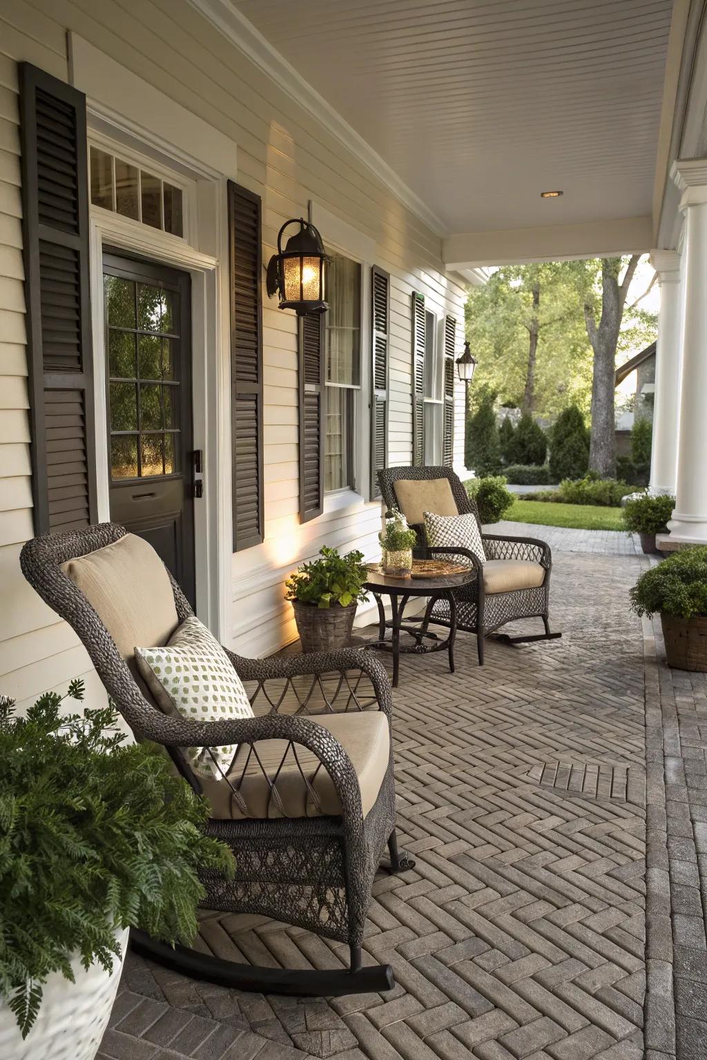 The basket interweave pattern proffers ageless refinement.