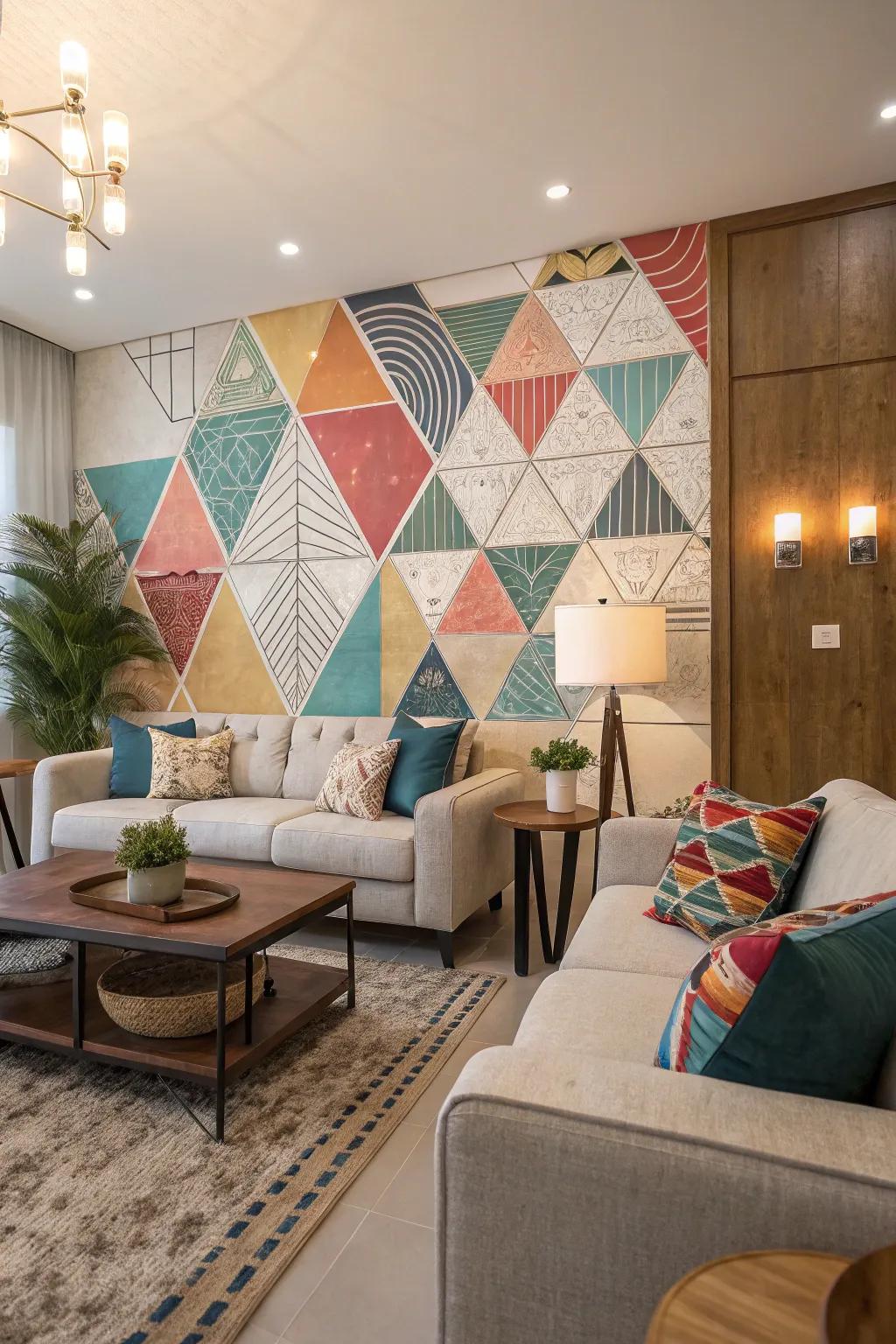 Turn your wall into an artistic display with abstract artwork.