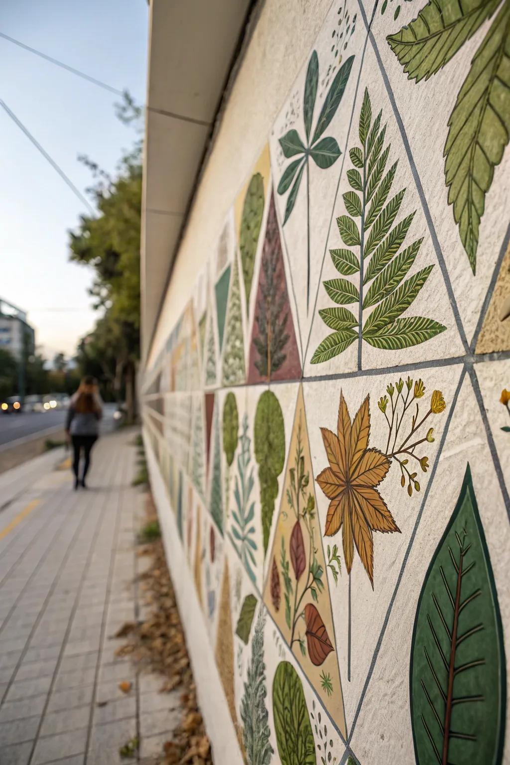 Nature-inspired geometric artwork ushers in organic beauty indoors.
