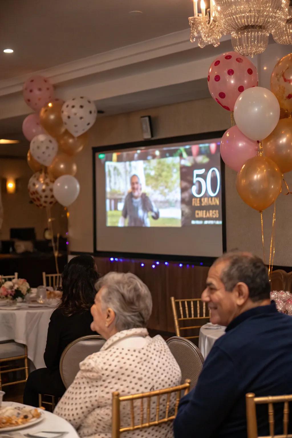 A commemorative video montage, celebrating treasured memories and heartfelt messages.