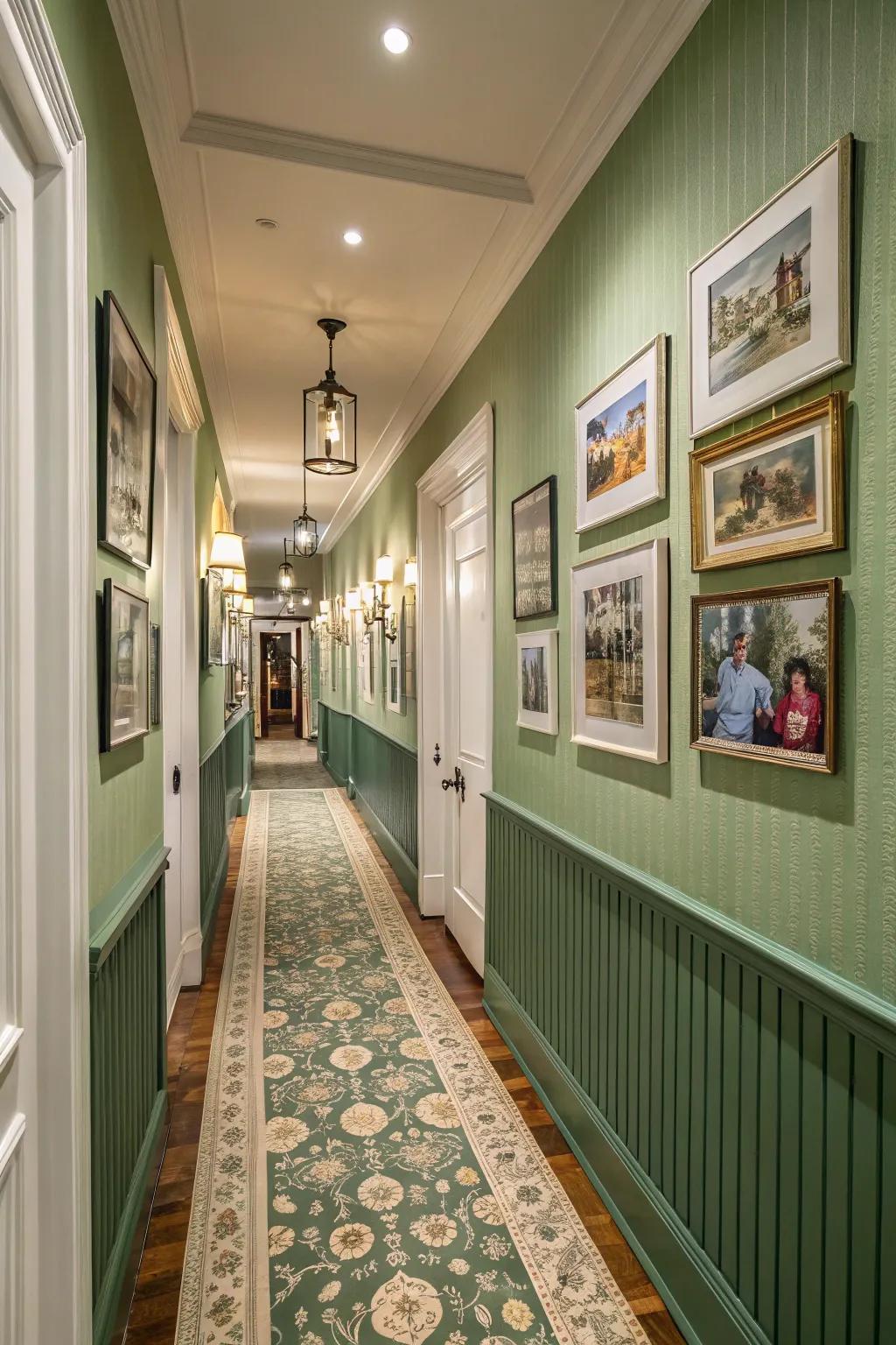 An artistic hallway showing treasured memories.