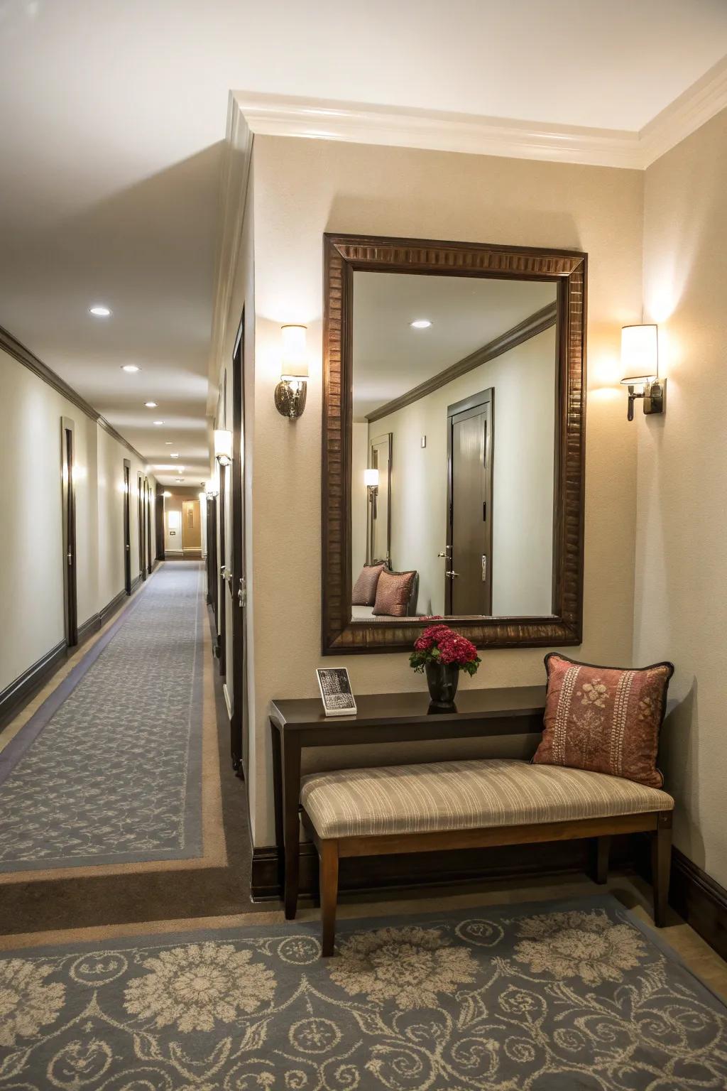 Mirrors can transform often-overlooked alcoves.