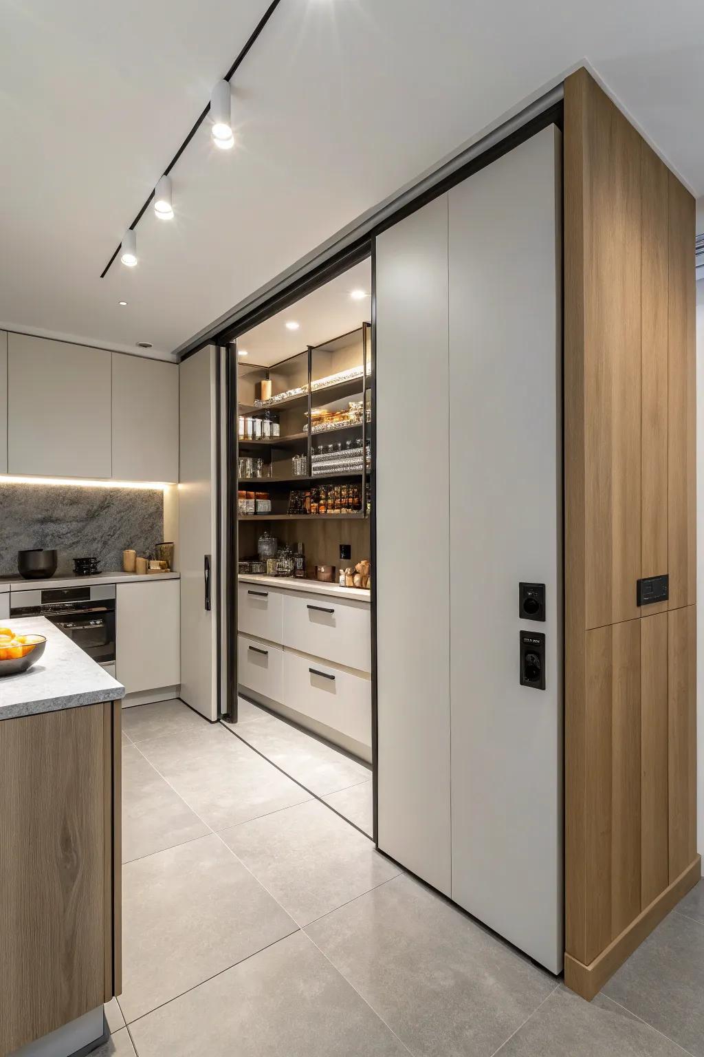 Keep your kitchen organized with a hidden pantry door.