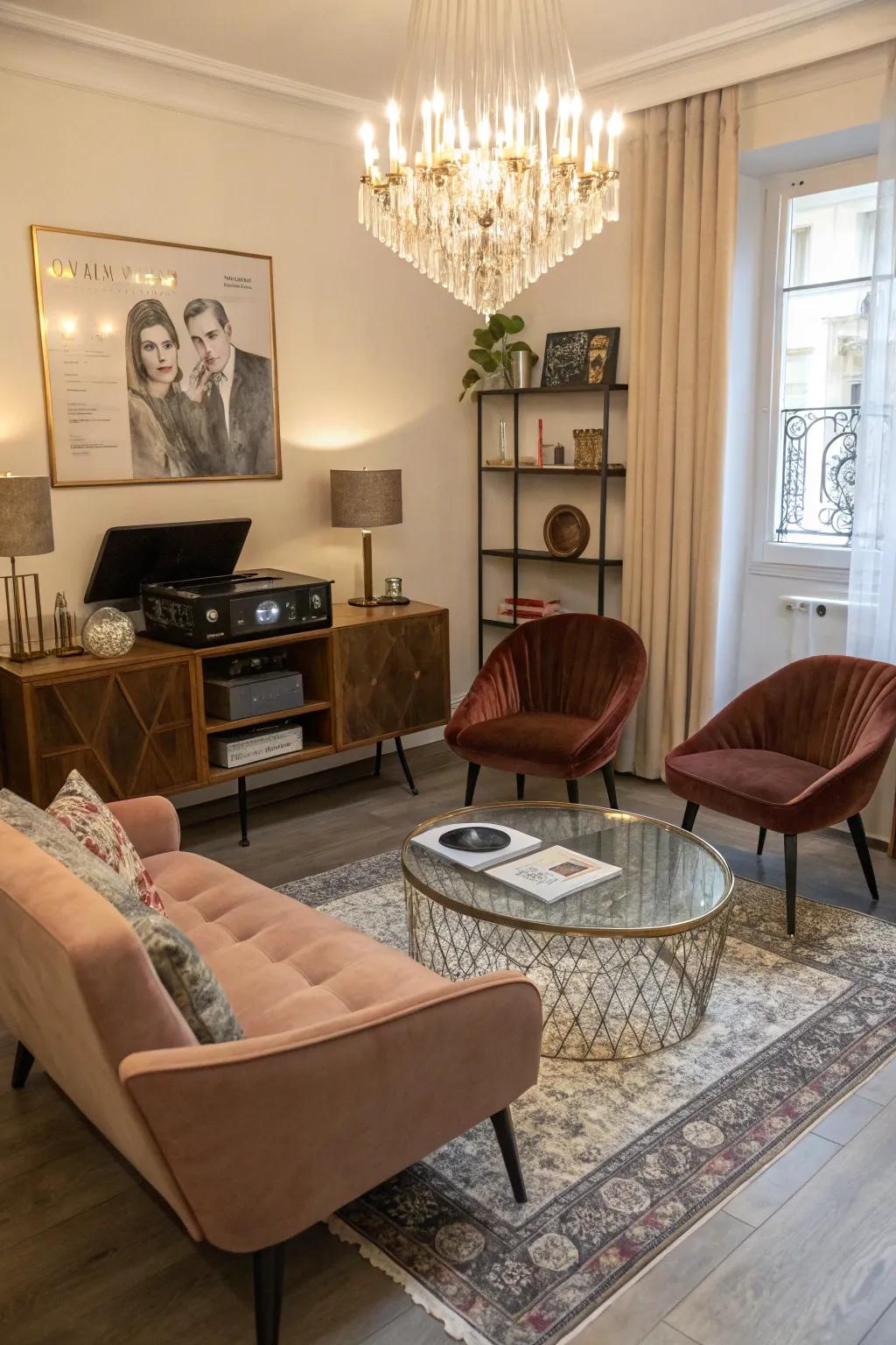 A mix of old and new can create a timeless and unique salon style.