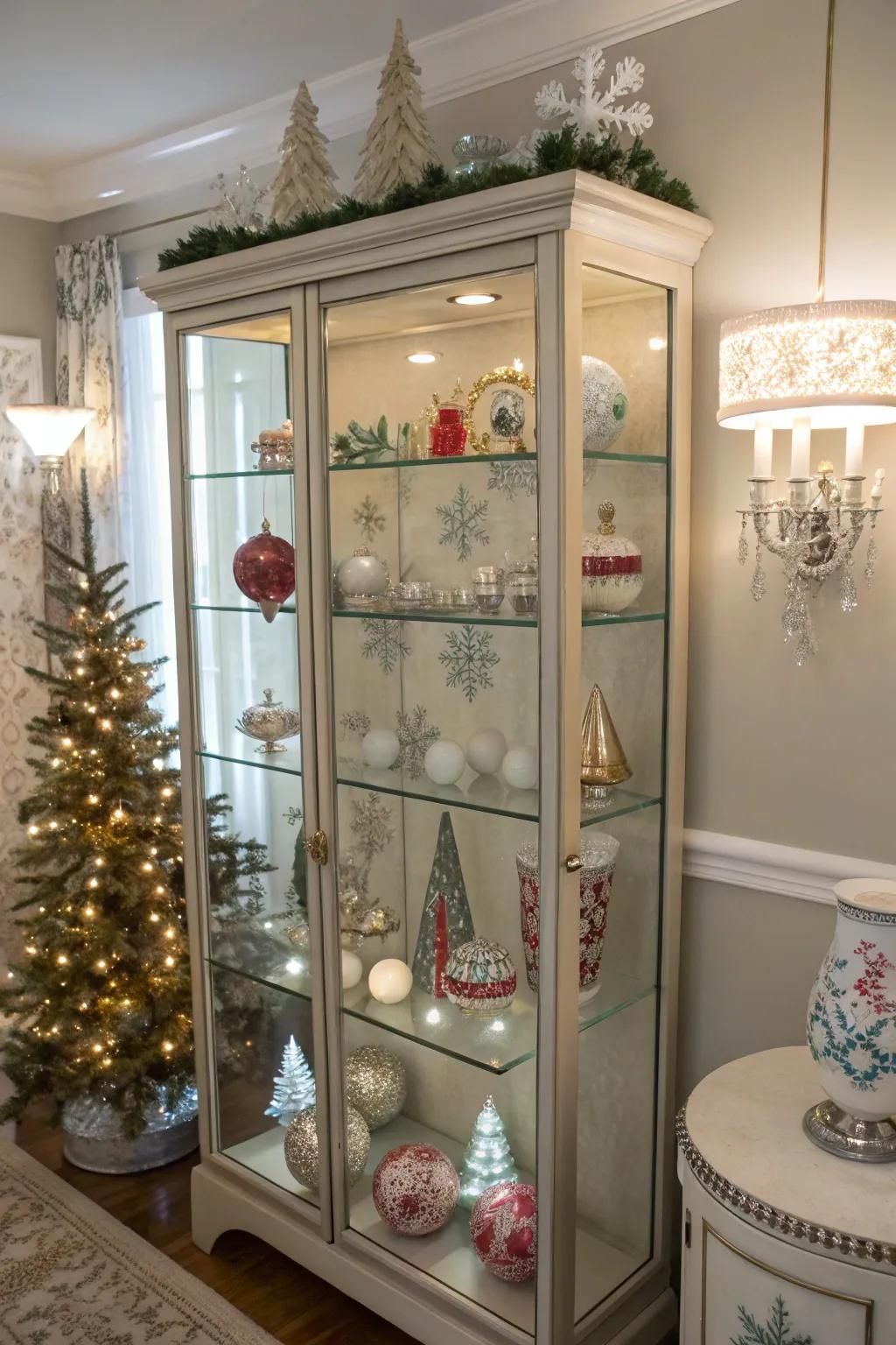 A display of retro ornaments that introduces nostalgia and elegance.