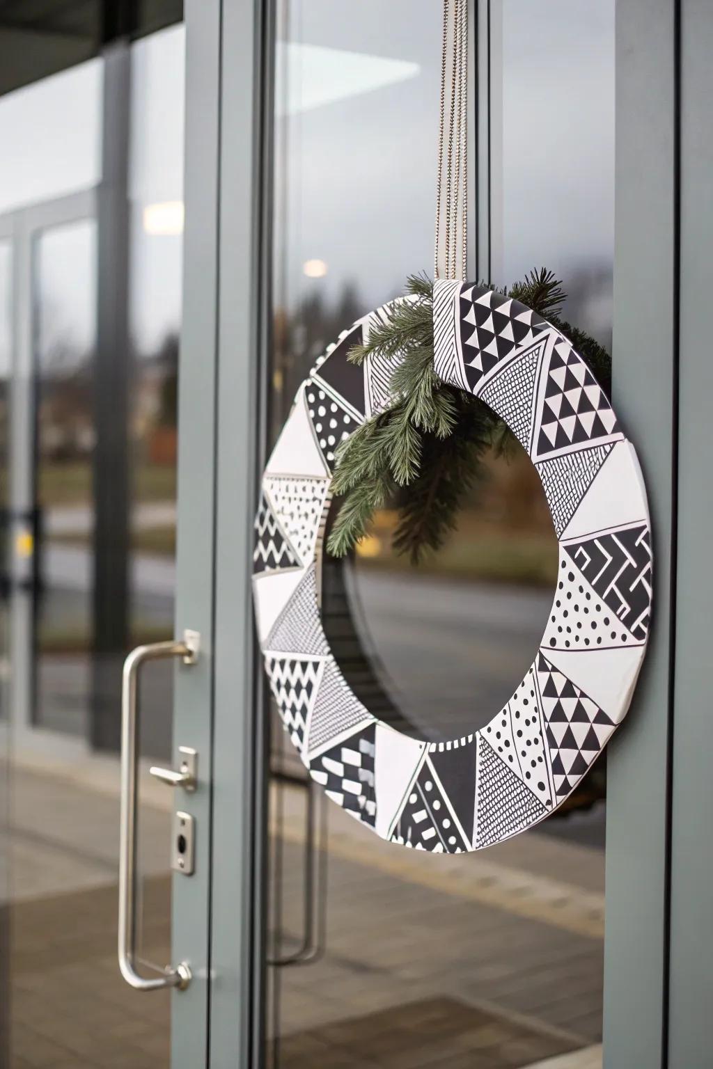Geometry inspired shapes introduce a modern and artistic twist to winter garlands.