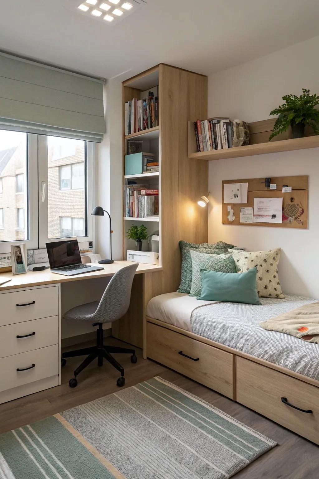 Multi-functional spaces maximize utility and comfort.