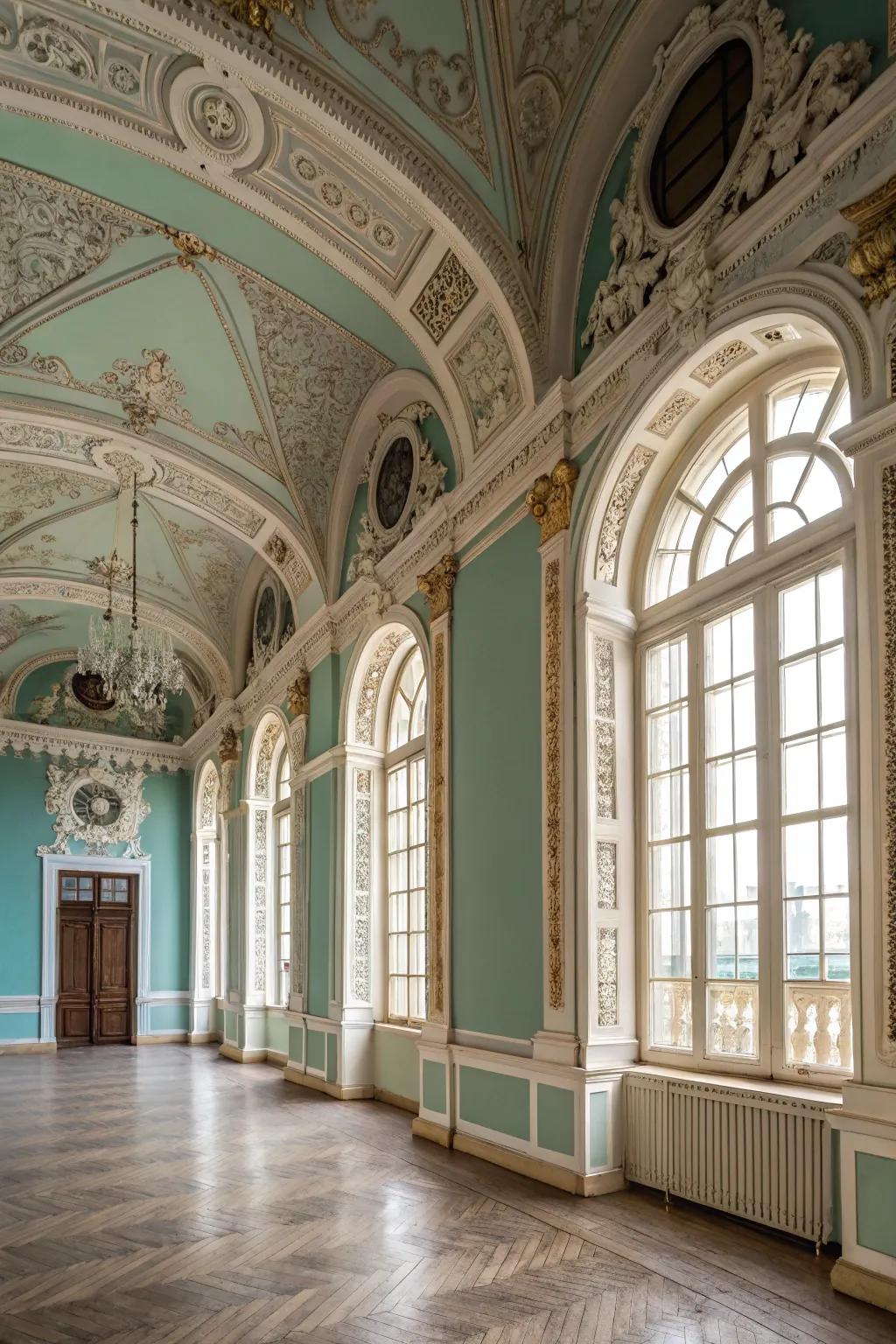 Coating highlights architectural features.