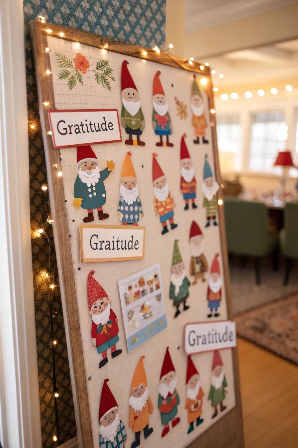A 'Grateful Friends' board.