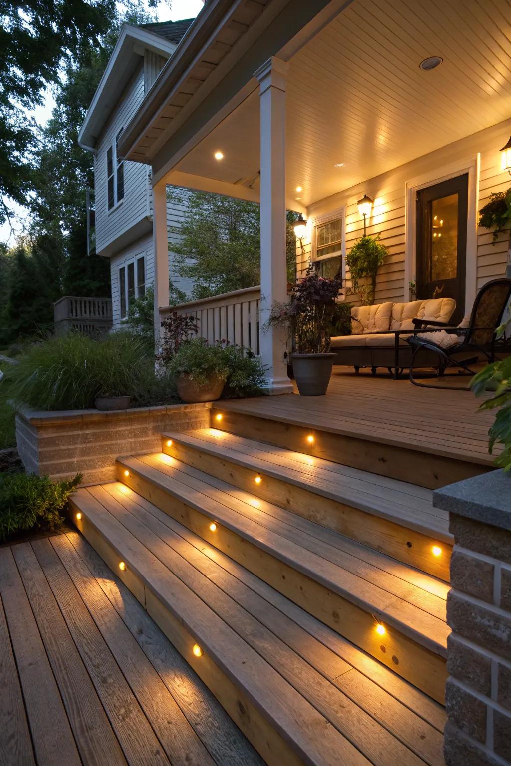 Step lights ensure safe and stylish footpaths.