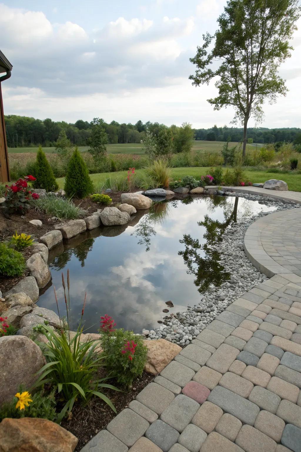 Still ponds boost elegance.