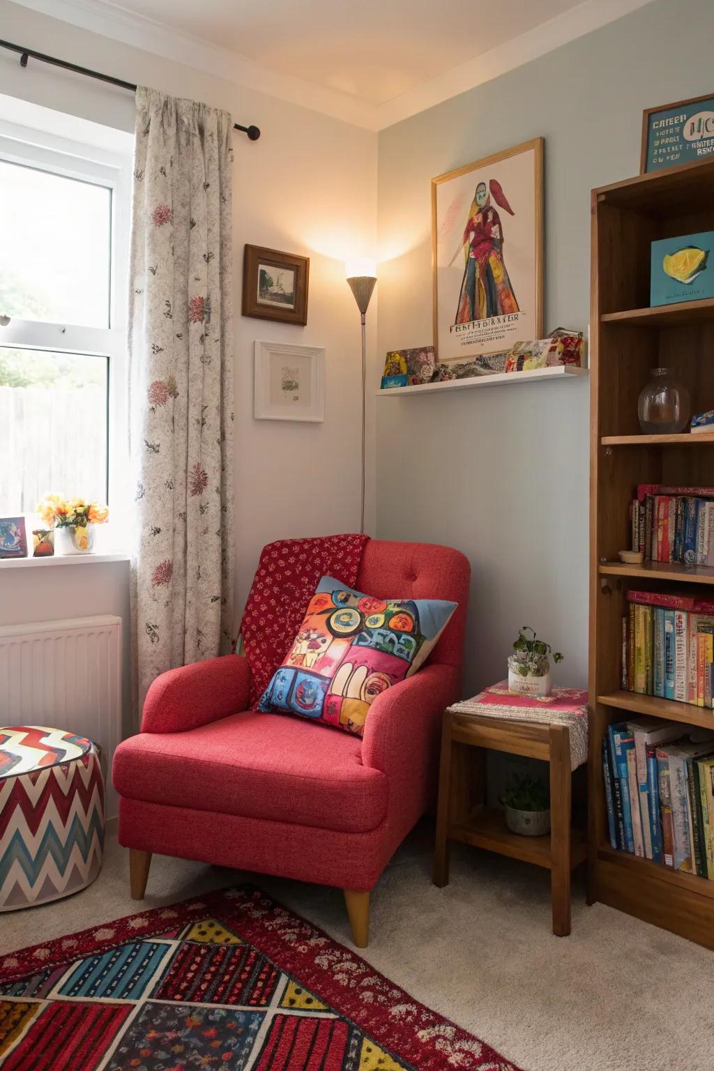 A quiet area that celebrates comfort and design.