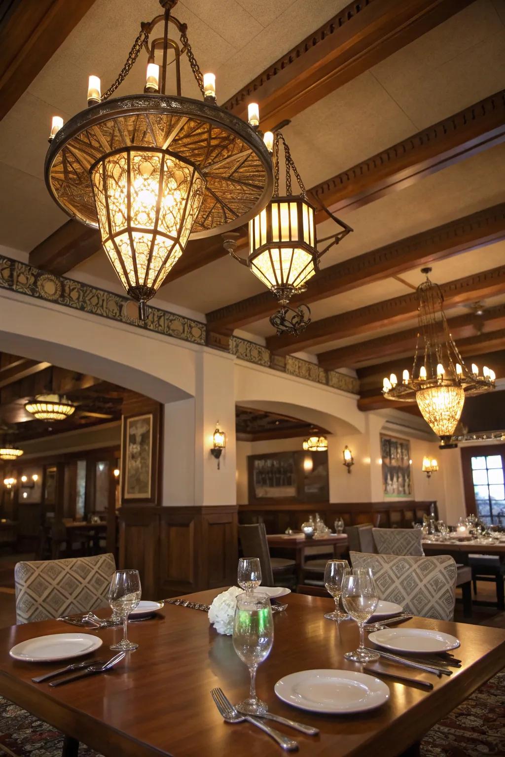 Revive glamour with Art Deco lighting.