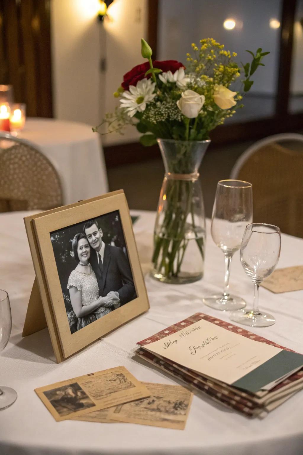 Take your special someone on a trip down memory lane with special touches.