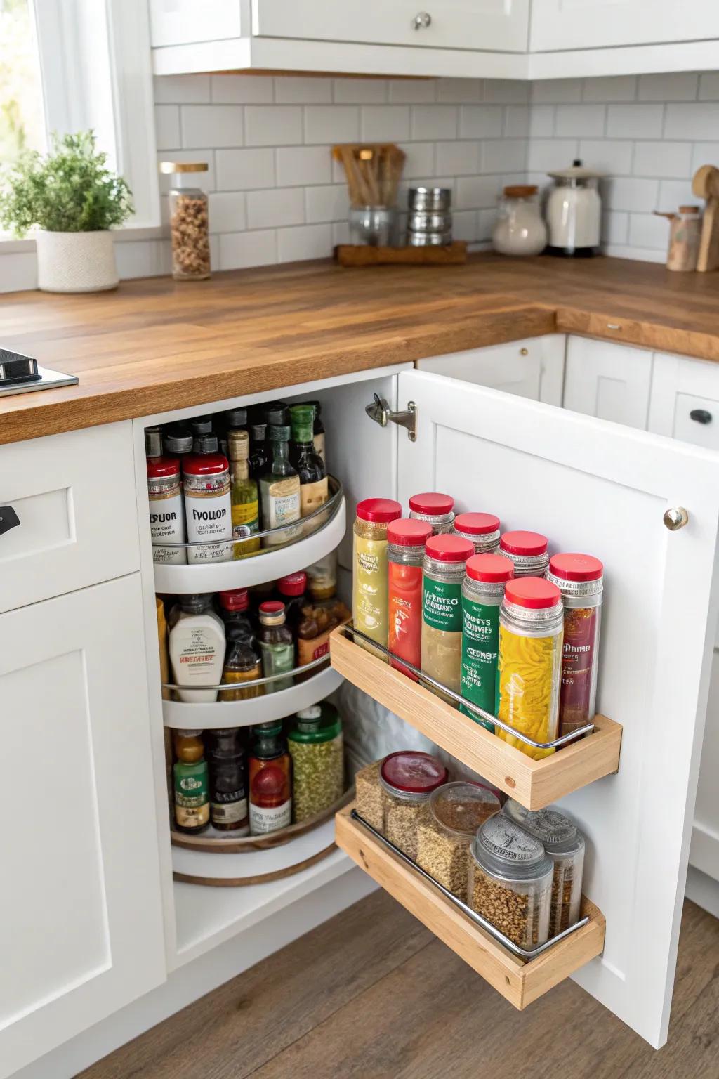 Rotating racks are easy to use.