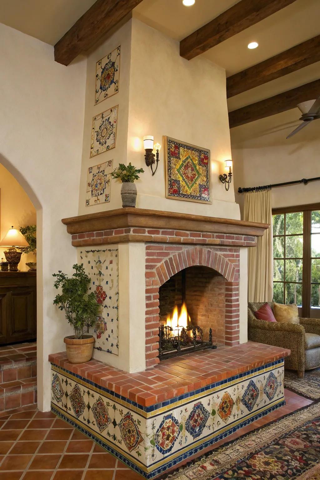 Warmth and charm are added to your fireplace by Mediterranean panache.