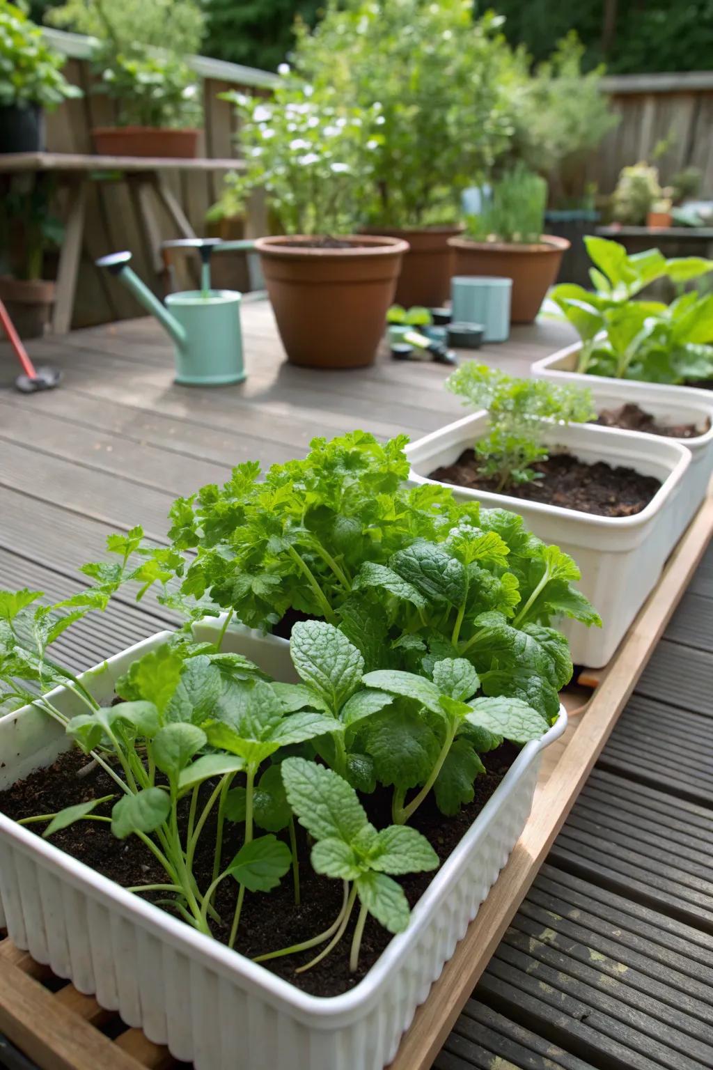 An edible shade garden.