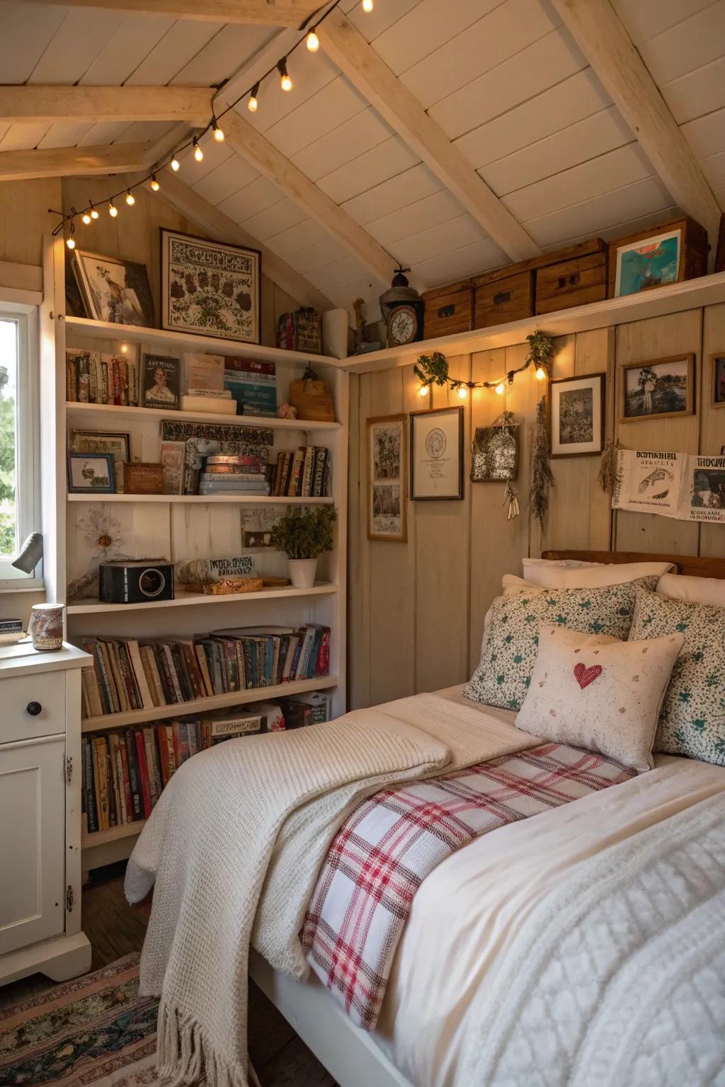 Personal touches transform your shed bedroom into a true expression of you.