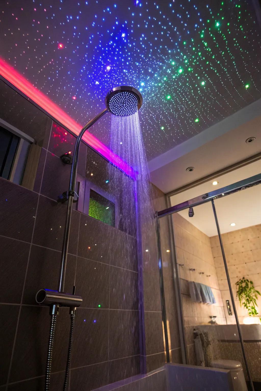 Laser makers create a magical starry effect in your shower.