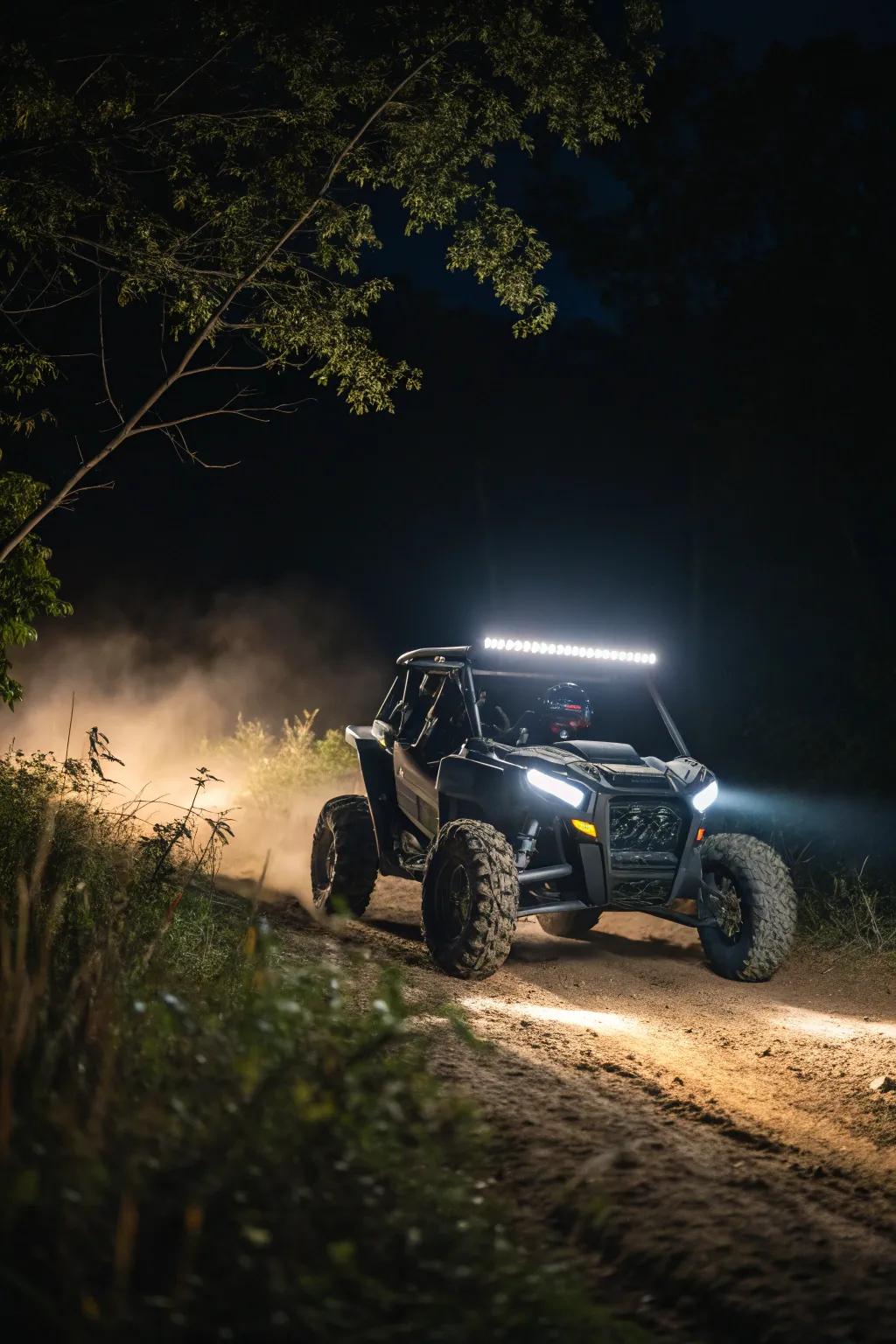 Flood bar ensure visibility and security for off-road excursions.