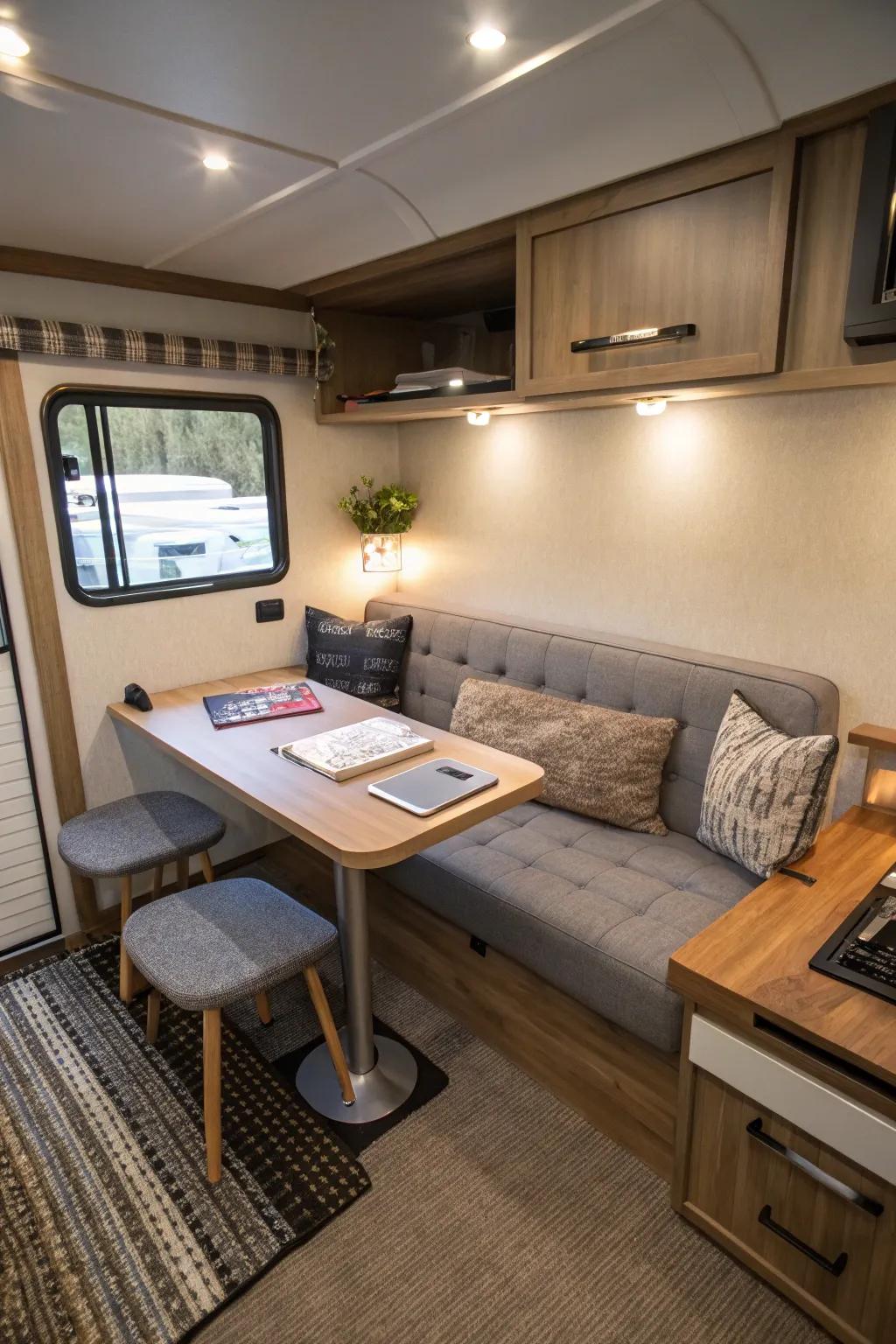 Convertible furniture adapts to space constraints efficiently.