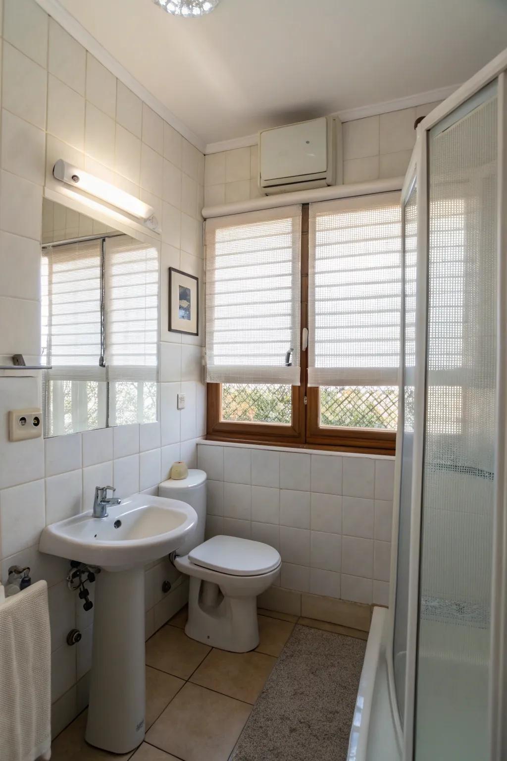 See-through shades balance privacy and light.