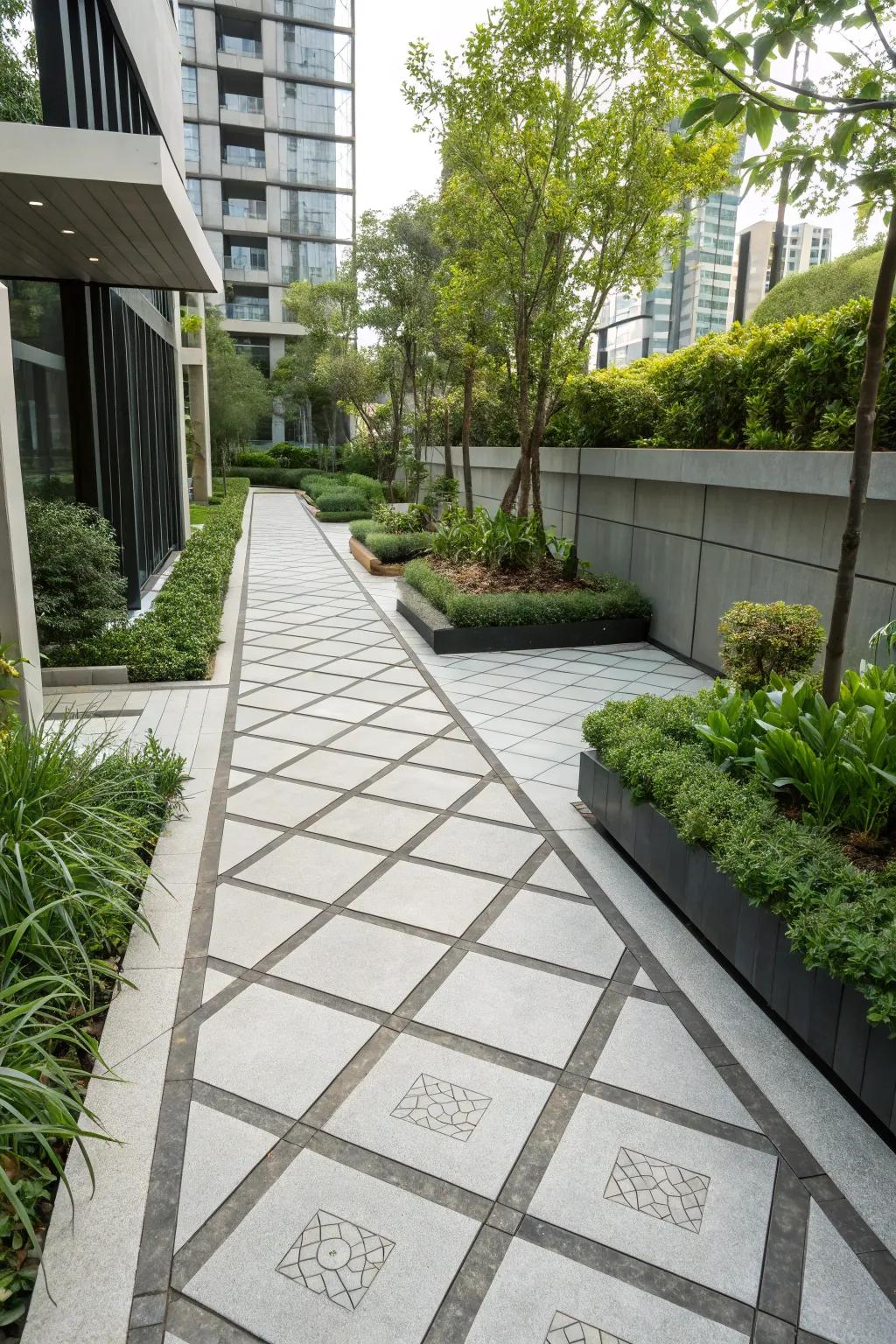 Embrace urban sophistication with a modern grid design.