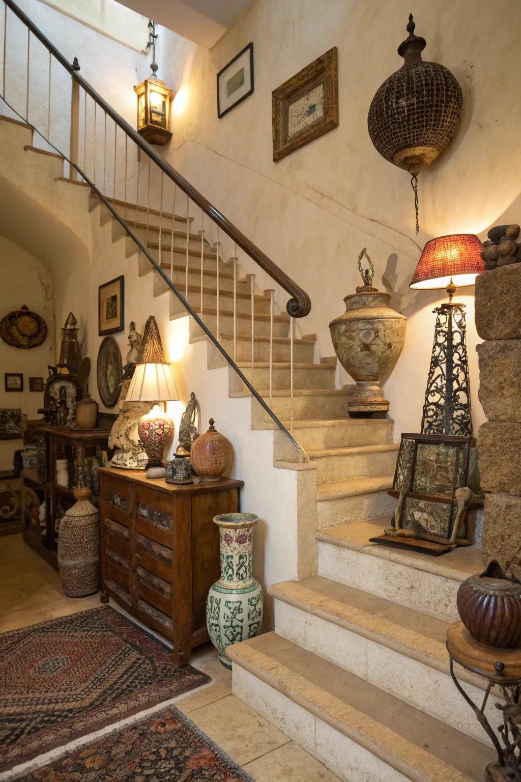 Eclectic mementos impart persona and allure.