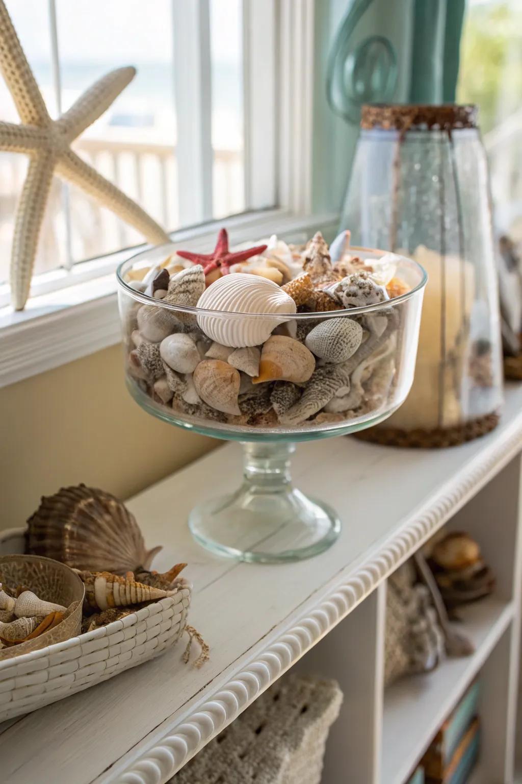 A bowl exhibiting pieces of the sea in good taste.