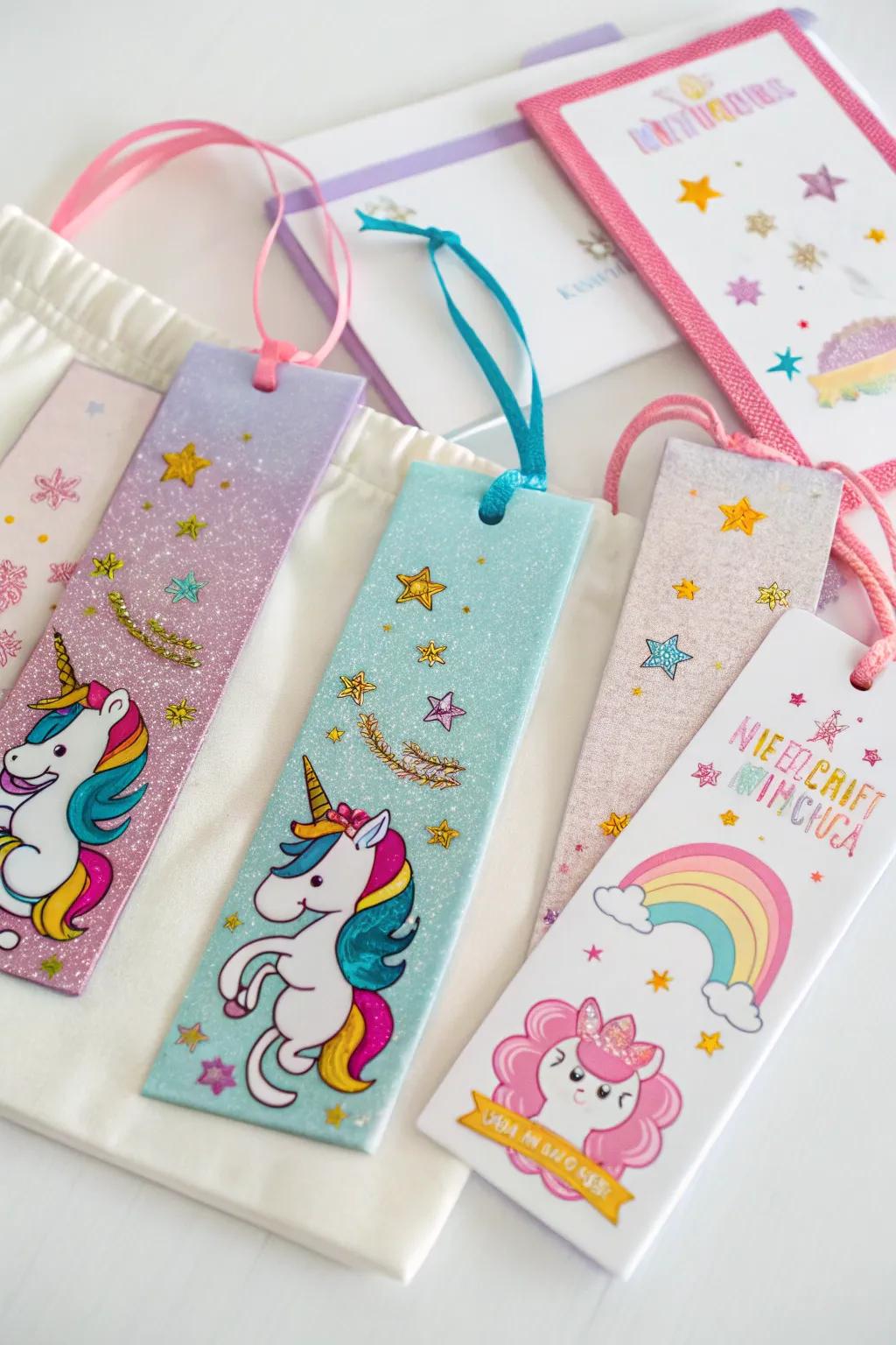 Enchanting page holders for the book-loving unicorn fans.