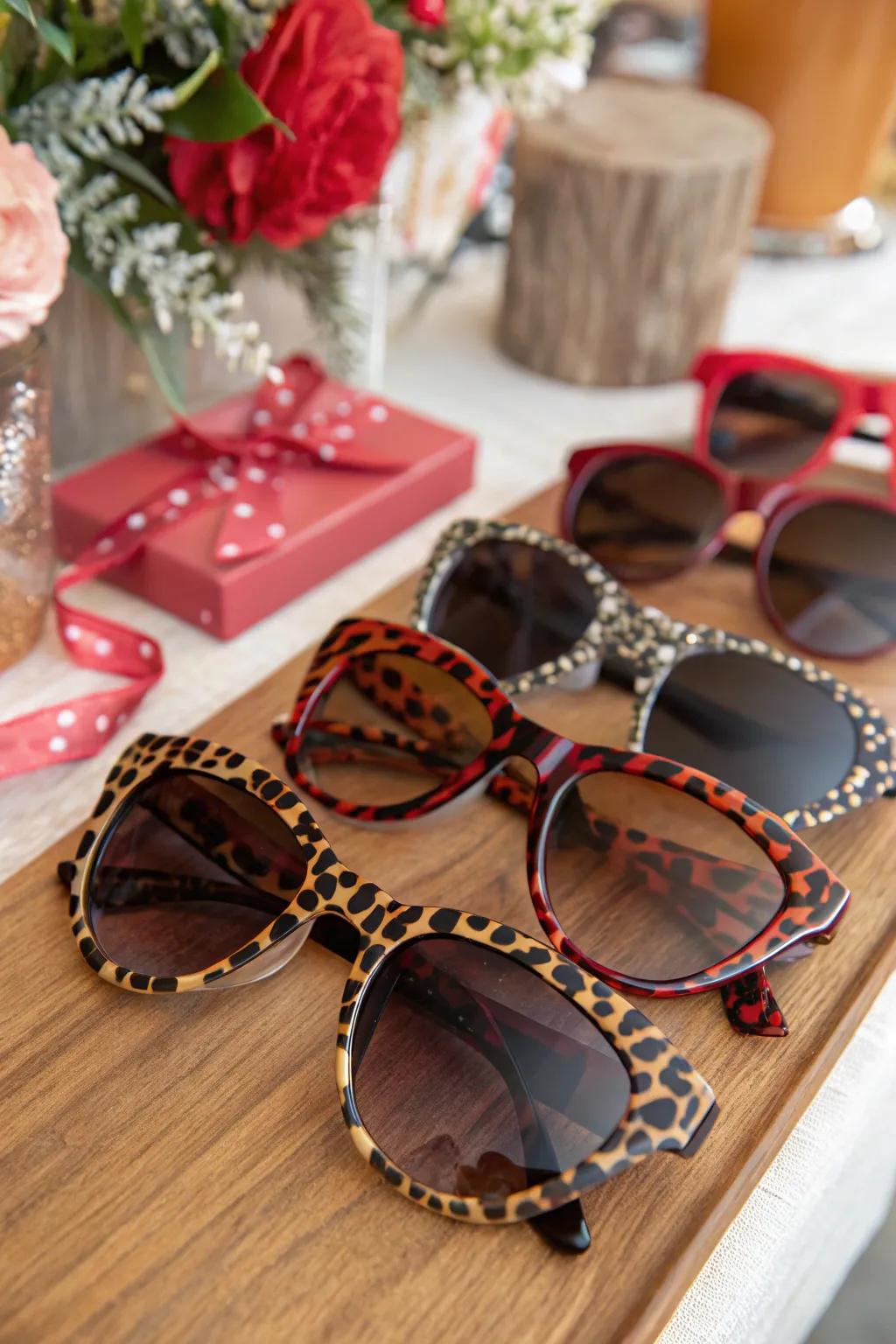 Creature pattern shades add style to party giveaways.