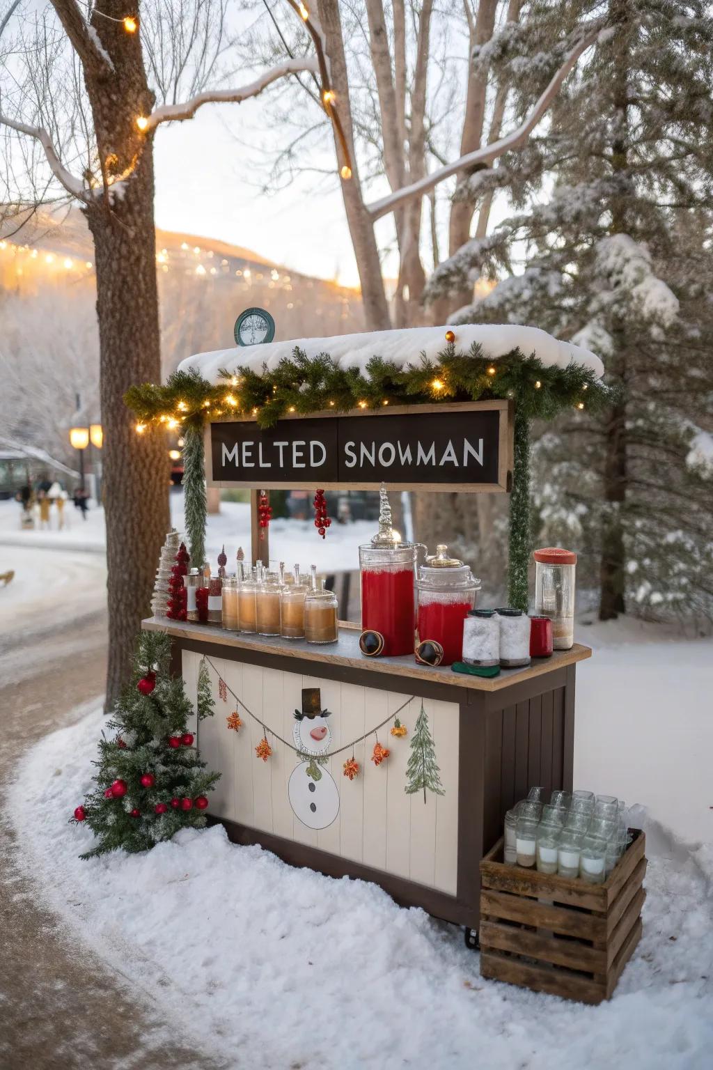 A creative beverage station to delight visitors.