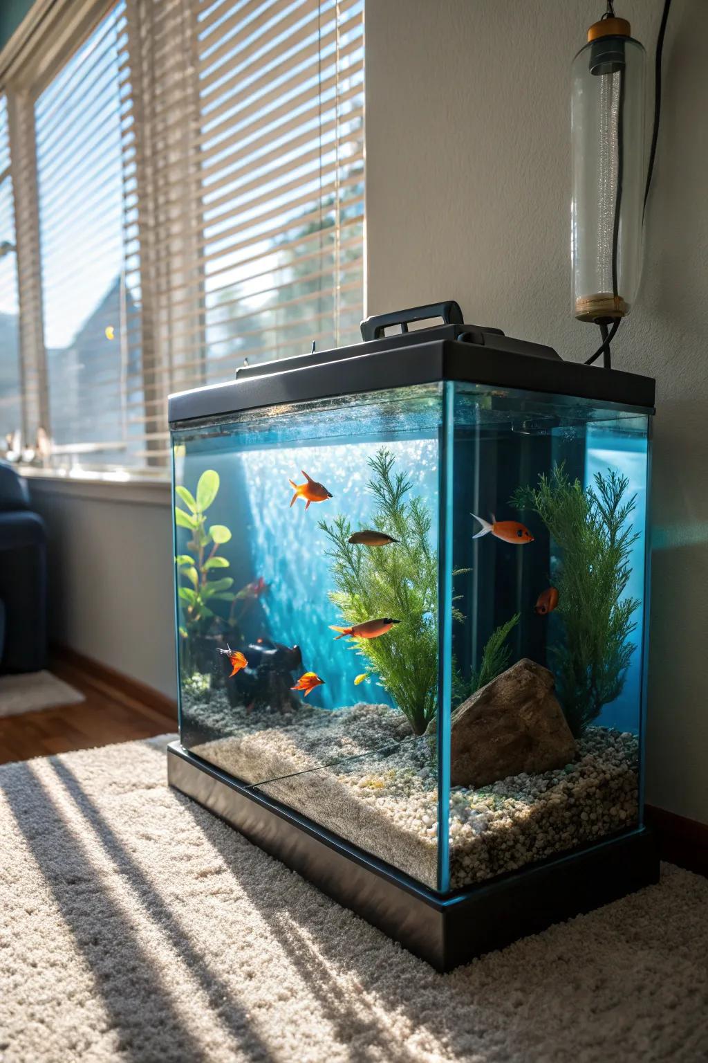 Infuse your tank with a flourish of lively hues through bright substrates.