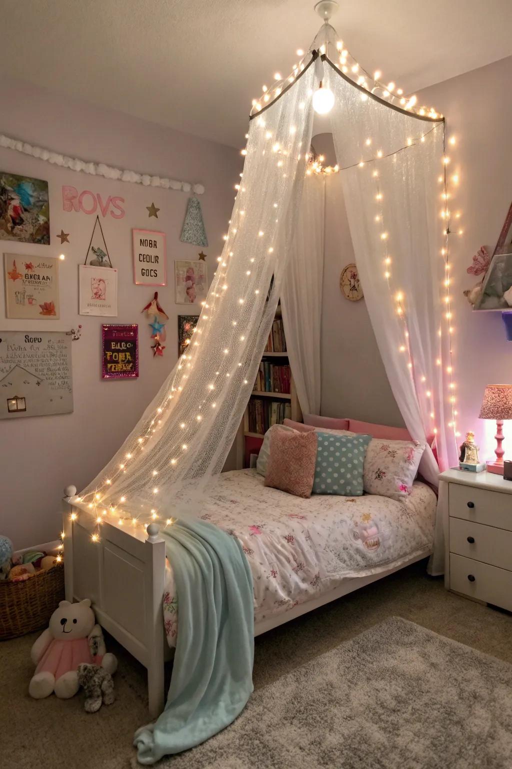 Sparkling lights transform any area into a magical haven.